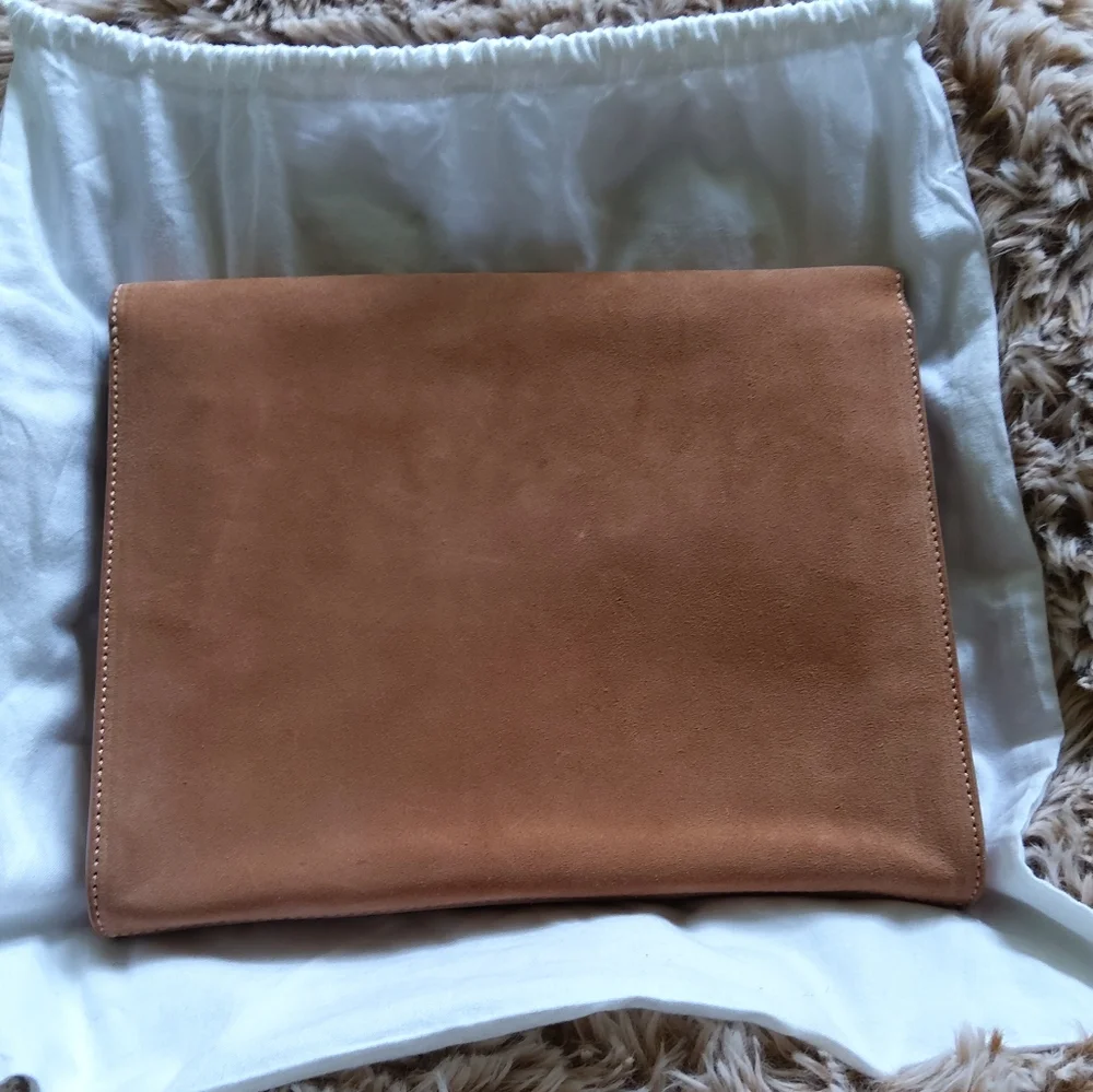 💥NEW💥MAISON MARTIN MARGIELA🥳Host Pick🥳Peach Suede Clutch - Picture 2 of 7